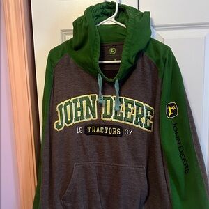 John Deere Green and Brown Men's Sweatshirt